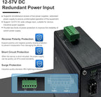 Industrial 8-Port Gigabit Ethernet Switch DIN Rail/Wall-Mount 8 port RJ45 10/100/1000Mbps Unmanaged DIN-Rail Switch Hardened 10 Ports Ethernet Fiber Switch with 2 SFP Fiber ports
