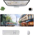 Gaming Mouse Pad, Large Non-Slip Rubber Base Mousepad, Keyboard Mouse Mat, Desk Pad with Stitched Edges, 31.5x11.8inch, Elfa Tower