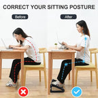 Foot Rest for Under Desk at Work - Six Heights Adjustable Under Desk Footrest - Ergonomic Foot Stools for Under Office Desks - Desks Foot Rest with Massage Rollers - Leg Rest for Chair (Black)
