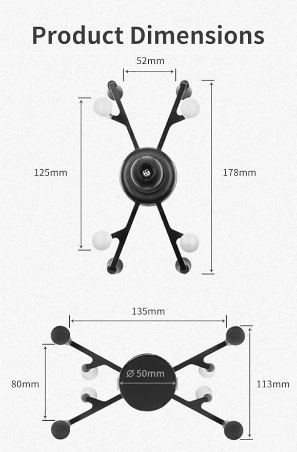 Strg Car Tablet Mount with Suction Cup Mount Base for 6" Tablets, Car Tablet Holder for Car Truck Vehicle Windshields Window and More Smooth Surface