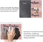 Inspirational Quotes Glitter Mouse Pad - Custom Design, Square Waterproof Non-Slip Rubber Base Mouse Pad for Office Laptop, Stay Positive Work Hard