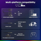 FC200 PC Gaming Headset for PS4, PS5, Switch, Xbox One, Mac, Noise Canceling Headphones with Microphone, Computer Headset with 3.5mm Jack & RGB Light