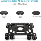 PROAIM Breeza Video/Film Solid Camera Dolly Slider with Track End. Adapts Mitchell, Flat, 75mm & 100mm Camera Heads & Light Cranes. Overslung/Underslung Operations - Hi-hat/Low-hat Mode (DL-BRZA-01)