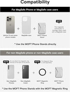 MOFT Magnetic Wallet Stand Compatible with iPhone 16/15/14/13/12 Series, Angle Adjustment & Magsafe Compatible MOVAS Phone Stand,Taupe