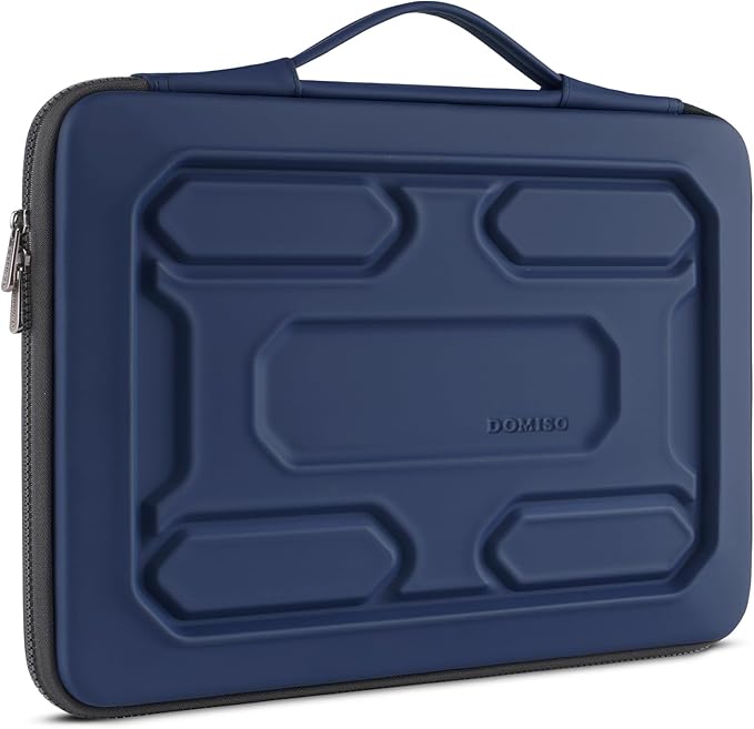 DOMISO 14 inch Laptop Sleeve with Handle Shockproof Computer Bag Waterproof EVA Protective Carrying Case for 14" ThinkPad E480/Yoga 920/13.5" Microsoft Surface Book/HP Pavilion 14 Stream 14,Dark Blue