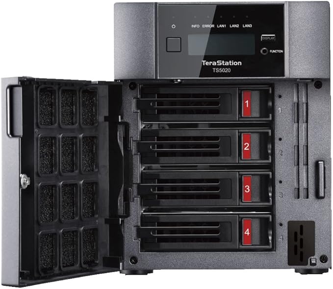 BUFFALO TeraStation 5420DN 4-Bay Business Desktop NAS 16TB (4x4TB) with Hard Drives Included RAID iSCSI Network Storage File Server