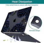 Teryeefi for MacBook Air 13 inch Case Release 2018 2019 2020, Fits Model A2337 M1 Chip, Design Pattern Slim Cover+Keyboard Cover Compatible with 13.3 inch MacBook Air M1 Touch ID, Chrysanthemums
