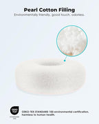 Viozon Tablet Stand Pillow, Compatible with 4.7"-13" Phone/Tablet, iPad, iPhone, Samsung, Google, Kindle, 360°Adjustable Phone Holder for Bed with Soft Plush Fabric, and Detachable Bowl, White