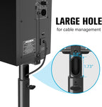 Mounting Dream Speaker Stands - Height Adjustable Speaker Stand for Vizio, Polk, JBL, Sony, Speaker Stands Pair with Wire Management (Holds up to11LBS Per Stand)