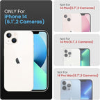 FireNova Designed for iPhone 14 Case, Silicone Upgraded [Camera Protection] Phone Case with [2 Screen Protectors], Soft Anti-Scratch Microfiber Lining Inside, 6.1 inch, Navy Blue
