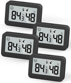 DOOMAY Mini Hygrometer Indoor Thermometer, Humidity Gauge with ℃/℉ Switch, Humidity Meter Digital Temperature Monitor for Greenhouse Babyroom Cellar Reptile Incubator Closet (4)