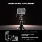 Neewer 6 in 1 Action Camera Mount Kit, Compatible with Hero 13 12 11 Max DJI Osmo Action Insta360, Metal Magnetic Quick Release Mount with 1/4" Thread & Folding Fingers for POV Shots, GP-23