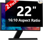 【2-Pack】 22 Inch Computer Privacy Screen for 16:9 Monitors with Anti-Spy Anti-Glare Filter, Blue Light Blocking & Eye Protection, Removable Anti-Scratch HD Clarity Screen Protector