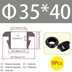 Qrity 9 PCS Rubber Grommets Cable Railing, Car Grommet, Cable Railing Protective Sleeves for Metal Posts, ID 35mm Mount Dia 40mm
