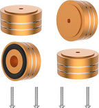 Tertullus 4 Pcs Speaker Feet Isolation 40x20mm Turntable Feet Aluminum Platform Speaker Spike Stand Floor Protectors Dampening Pad with Rubber Ring for Hi-fi Equipments