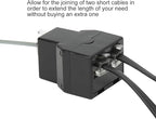 Uvital RJ12 6P6C 1 Female to 2 Female Telephone Line Splitters, Telephone Landline Cable Connector and Separator(Black,2 Pack)