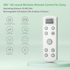 for Sony Rechargeable Wireless Remote Control - Camera Remote Shutter Release with Zoom Focus Compatible with Sony ZV-1/ZV-E10/RX0 II/A6100/A6400/A6600/A6700/A7R V/A7 IV/A7 III/A9 II/ZV-E1/ZV-1F