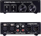 Volume Controller, Audio Volume Control Box, Passive Audio Volume Controller with Fully-Balanced & Single-Ended Mode XLR & RCA Interface for Home Stereo System Pre-Amplifier Speaker