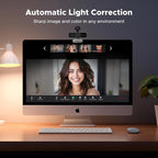 UGREEN 2K Webcam for PC Ultra HD 1080P Computer Webcam with Microphone, PC Camera with Privacy Cover, USB Web Camera for Streaming, Conference, Video Calling, Zoom, Skype, Teams, FaceTime, Silver Grey