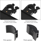 RTNLIT Microphone Music Stand Tray, Adjustable Clamp On Rack Tray Holder with 6.6 Pound Weight Capacity, Universal Mic Stand Tray for Music Sheet, Singing, Stage, Audio Recording (8.7" x 6.5")
