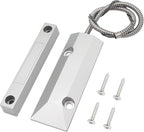 Magnetic Reed Switch Wired Surface Mount Normally Open/Closed NC/NO Contact Sensor Alarm Magnetic Door Switch with 3 Wires, Zinc Alloy Sliver, OC-55