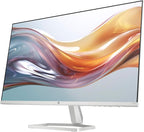 HP Series 5 527sw 27" 300 nits IPS FHD Monitor (Replaces M27FW) Adjustable Tilt, Flicker Free, Anti-glare, Ultra-thin, Low-Blue Light Filter, 1x HDMI, White/Silver w/DKZ Hub USB Port Expander (2 Pack)