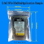 50pcs Anti Static Bags,5.9x7.87in/15x20cm Resealable ESD Bags for SSD HDD with 50pcs Labels, Anti-Static Bag for 3.5'' Hand Drive or Varieties of Electronic Device