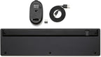 Amazon Basics Ultra Premium Wireless Keyboard and Mouse Combo - Rechargeable, Ultra Slim Design, Quiet, Full Size, Number Pad, Unifying Receiver, Black