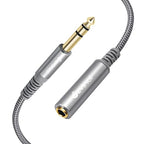 Devinal 1/4 inch Headphone Extension Cable, 6.35mm TRS Male to Female Stereo Cord, Quarter Inch Guitar Cable Extender, 15ft (4.5 Meters)