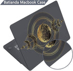Batianda Premium Case for New MacBook Air 15 inch 2025 M4 2024 2023 with M3 M2 Chip Model A3114, Designed Black Protective Plastic Hardshell & Keyboard Cover & Screen Protector, Moon Magic