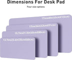 Aothia Leather Desk Pad Protector, Mouse Pad, Office Desk Mat, Non-Slip PU Leather Desk Blotter, Laptop Desk Pad, Waterproof Desk Writing Pad for Office and Home (31.5" x 15.7", Lavender)