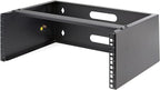 StarTech.com 4U Wall Mount Network Rack & 1U Server Rack Shelf & 8 Outlet Horizontal 1U Rack Mount PDU Power Strip