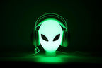 RGB Headphone Stand with Music Rhythm Light, 8-Color LED Gaming Headset Holder with USB & Type-C Charging Ports, Voice-Activated Light for PC Desk Setup, Gamer Gifts for Men & Boys