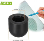 MECCANIXITY 40Pcs Replacement Stylus Pen Tips 10mm Conductive Capacitive Touch Screen Pens Tips Silicone Rubber, Black