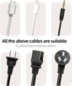 11PCS Cable Management Cord Holder Organizer, Magnetic Cable Clips Adhesive Wire Keeper, Under Desk for Bedside Nightstand Table Desktop USB Wall Car Office Workspace Accessories (Black)