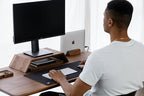 Oakywood Vertical Laptop Stand Wood - Adjustable Wooden Dock for Desk, Compatible with All MacBook Pro, MacBook Air, iPad, Handmade Walnut Oak Wood, Computer Stand, Laptop Holder