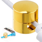 1 Sets Charger Holders for Cords, Gold Color Adjustable Cable Anchor Holders, Adhesive Metal Cord Clips, Cable Management Wire Organizers for Desk, Office, Nightstand