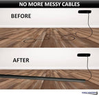 Kable Kontrol Floor Cord Cover kit - 15 Feet Long Tan Plastic Cable Protector, Hides Cords and Conceals Wires, for Extension Cord Cable Management, Channel Size 0.75” W x 0.43” H