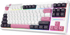 Redragon K729 80% Wired Gasket RGB Gaming Keyboard, 87 Keys TKL Mechanical Keyboard w/Knob Control, Mix-Color PBT Keycaps, Hot-Swap South-Facing Socket & 5-Layer Dampener, Custom Linear Switch