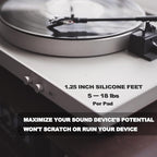 1.25" Silicone Hemisphere Bumpers Isolation Feet Rubber Non-Skid Speaker Pads with Adhesive Record Player Isolation Pads for Small Speaker Spikes,Turntable,Amplifiers, Subwoofer,Monitors,Decks 8 pcs