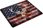 Square Mouse Pad Colorful Deer and National Flag-1,Gaming Mouse Pads for Desk,Soft Computer Waterproof Non-Slip Mouse Mat