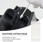 VSGO Professional Lens Cleaning Kit with Air Blower Folding Pouch Microfiber Lens Cloth Wet Wipes Lens Cleaner Metal Brush Cotton Swab Compatible for Optical Camera Lens Phone Laptop Cleaning(VS-A2E)