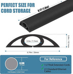 Floor Cord Covers for Wires 6FT Cable Hider Wire Cover Self Adhesive Cord Hider Floor for Offices, Homes, Workshops, Warehouses Cable Cavity 0.3" W x 0.3" H