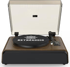 Record Player High-Fidelity Turntable with 2.1 Channel Sound System Built-in Subwoofer for Enhanced Bass, Vinyl Record Player with Magnetic Cartridge BT5.3 Playback RCA Out Aux in Belt-Drive 33/45RPM