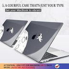 CISSOOK Case Compatible with MacBook Air 13 Inch 2021 2020 2019 2018 Release Model A2337 M1 A2179 A1932, Clear Black Hard Shell with Keyboard Cover for MacBook Air13 2020 with Touch ID, Astronaut