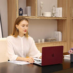 MOSISO Compatible with MacBook Air 13 inch Case 2025 2024 2023 2022 M4 A3240 M3 A3113 M2 A2681, Plastic Hard Shell&Keyboard Cover&Screen Film&Type C for MacBook Air 13.6 inch Case, Burgundy