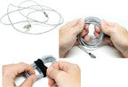 Heaviest Cable Organizer on The Market! Compact and Weighted Desktop Cord Holder and Cable Organizer, Eco-Friendly Silicone, No Bad Smell, Bundled with 4 Reusable Cable Ties! (White)