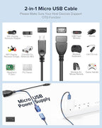 ANDTOBO 2-in-1 Micro USB (OTG Cable with Power) Adapter Replacement for Fire Stick 4K /Host Devices/PlayStation Classic etc- 2 Pack