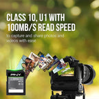 PNY 32GB & 64GB Elite Class 10 U1 V10 SDHC & SDXC Flash Memory Card Bundle - 100MB/s Read Speed