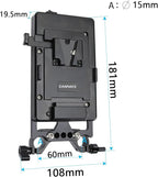 CAMVATE V Lock Mounting Plate Power Supply Splitter with 15mm Rod Clamp - 1524